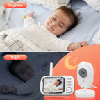 Moniteur vidéo sans fil pour bébé Cdycam New de 3,5 pouces avec vision nocturne, surveillance de la température, audio bidirectionnel et caméra de sécurité.