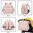 Soboba Stylish Diaper Backpack for Women Solid Fashion Waterproof Large Capacity Multi-funcional Nappy Changing Bag with 2 Strap