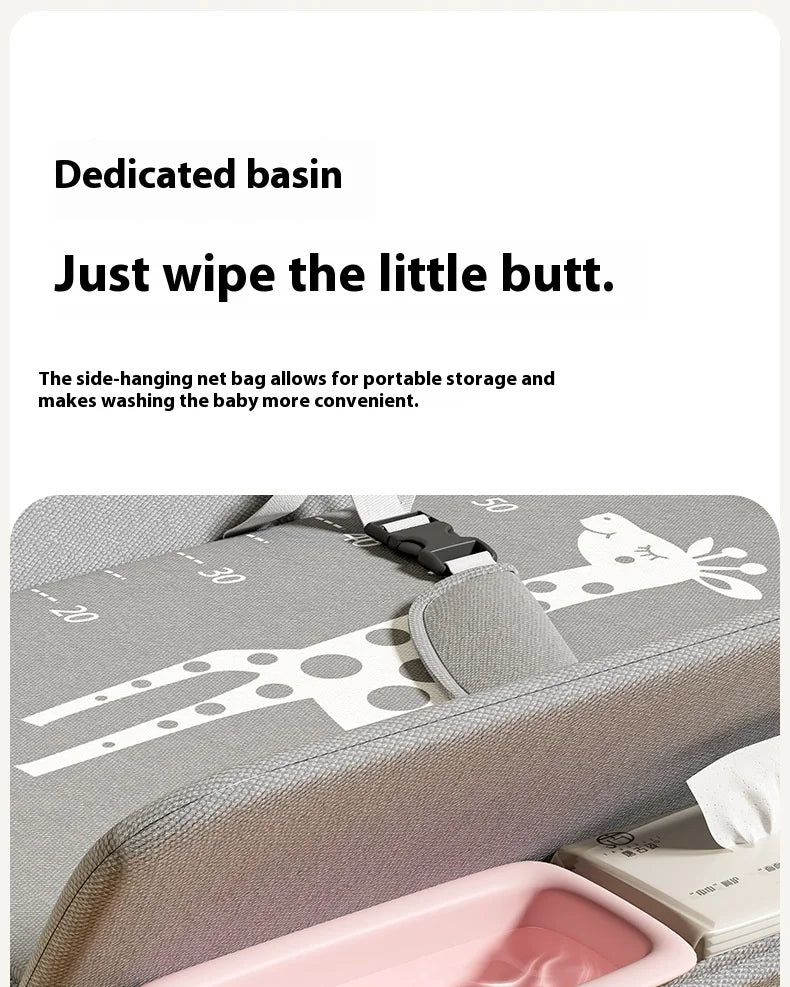 Multifunctional Baby Diaper-Changing Table Adjustable Baby Baby Caring Table Newborn Removable Folding Diaper Changing Table