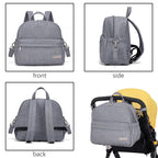 Soboba Stylish Diaper Backpack for Women Solid Fashion Waterproof Large Capacity Multi-funcional Nappy Changing Bag with 2 Strap