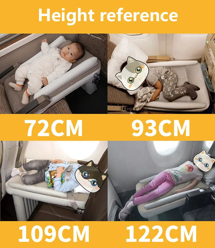 Car Inflatable Mattress Air Bed Long Distance Teavel Seat Hammock Baby Child Car Truck Train Plane Comfort Sleep Air Bed