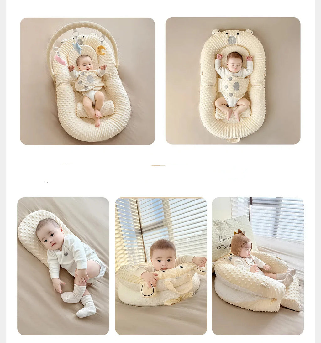 Newborn Baby Anti Startle Jumping Floor Wake-up Mat Spitting Milk Slope Mat BedMiddle Bed Baby Bed Soothing Sleeping ArtifactBed