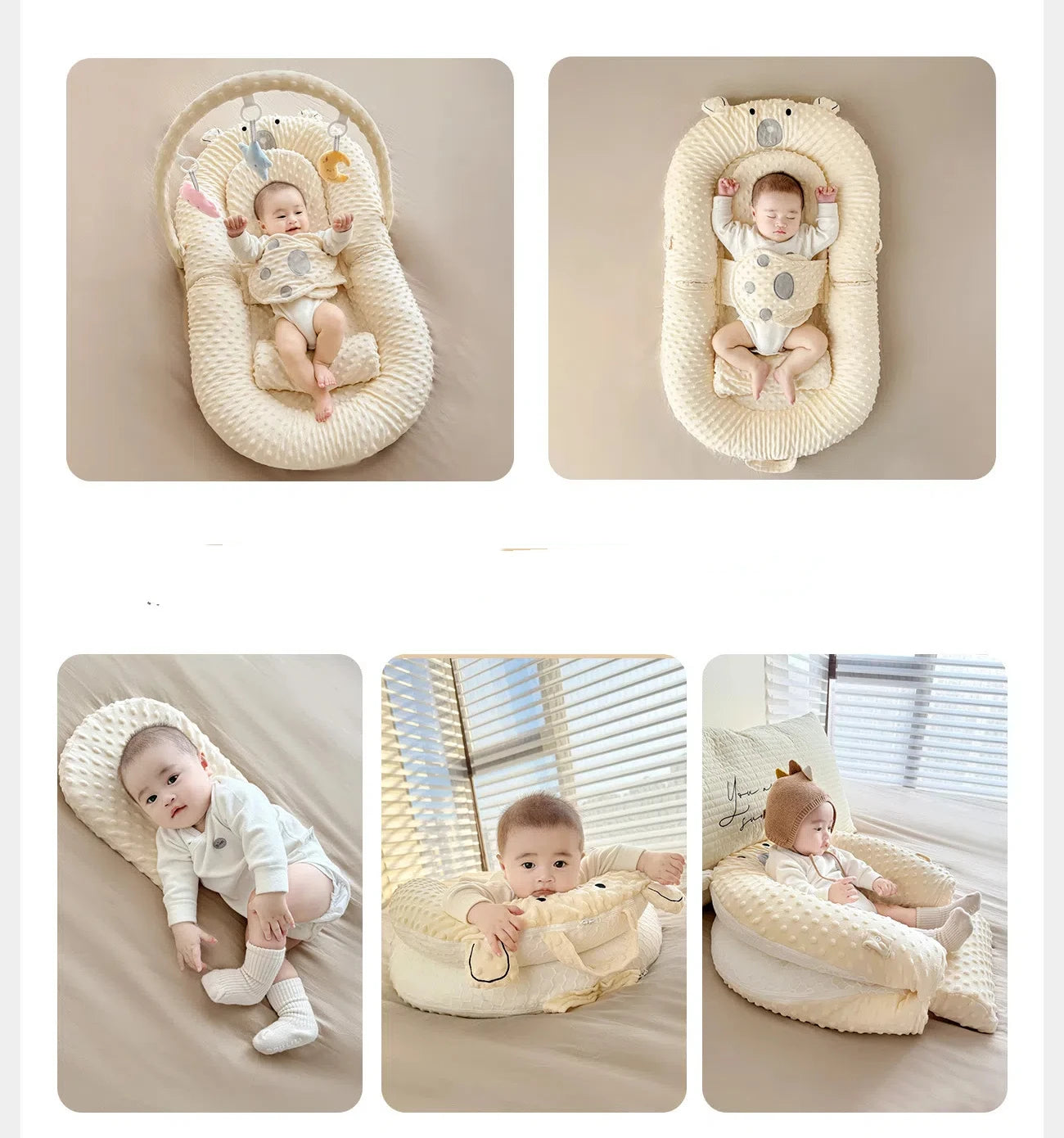 Newborn Baby Anti Startle Jumping Floor Wake-up Mat Spitting Milk Slope Mat BedMiddle Bed Baby Bed Soothing Sleeping ArtifactBed