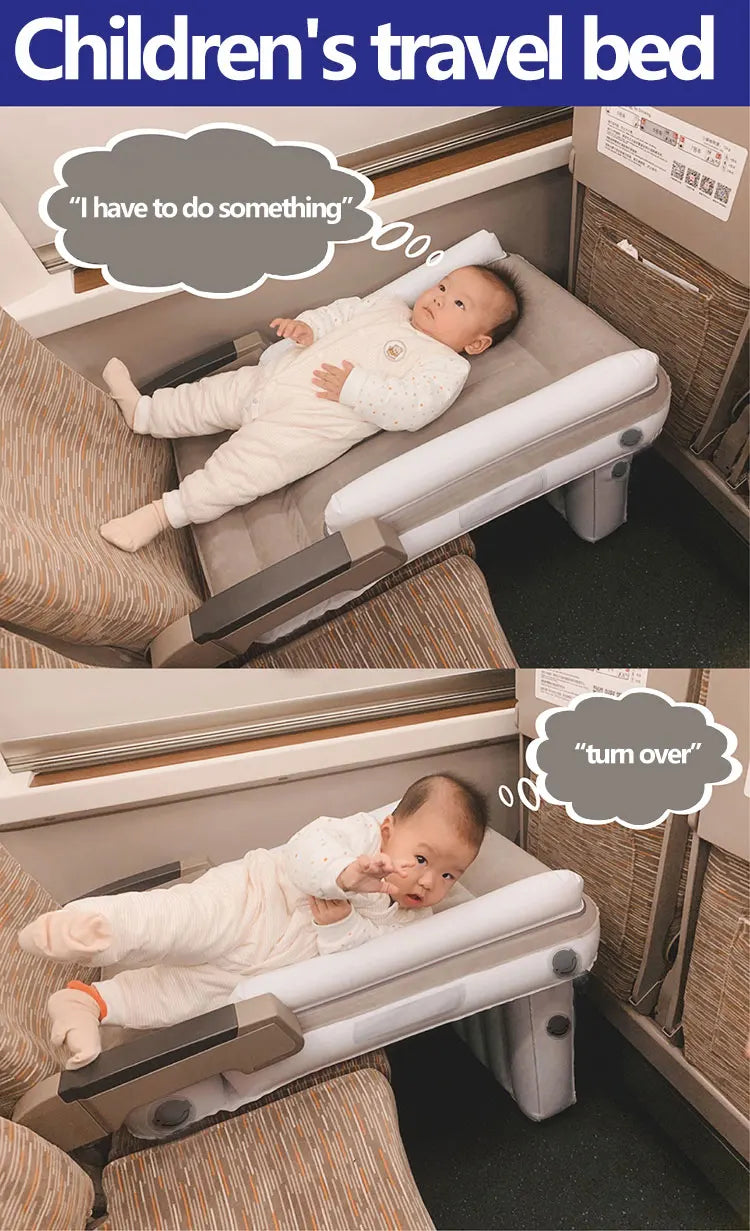 Car Inflatable Mattress Air Bed Long Distance Teavel Seat Hammock Baby Child Car Truck Train Plane Comfort Sleep Air Bed