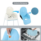 Baby chair high chair 4-in-1, height adjustable children high chair station wagon high chair with removable tray, non-slip chair leg caps