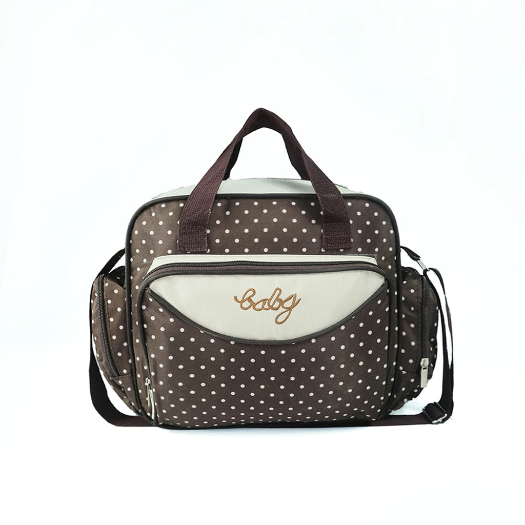Fashion dot one shoulder mommy bag; Large capacity diagonal cross mother baby bag; Small and lightweight portable diaper bag