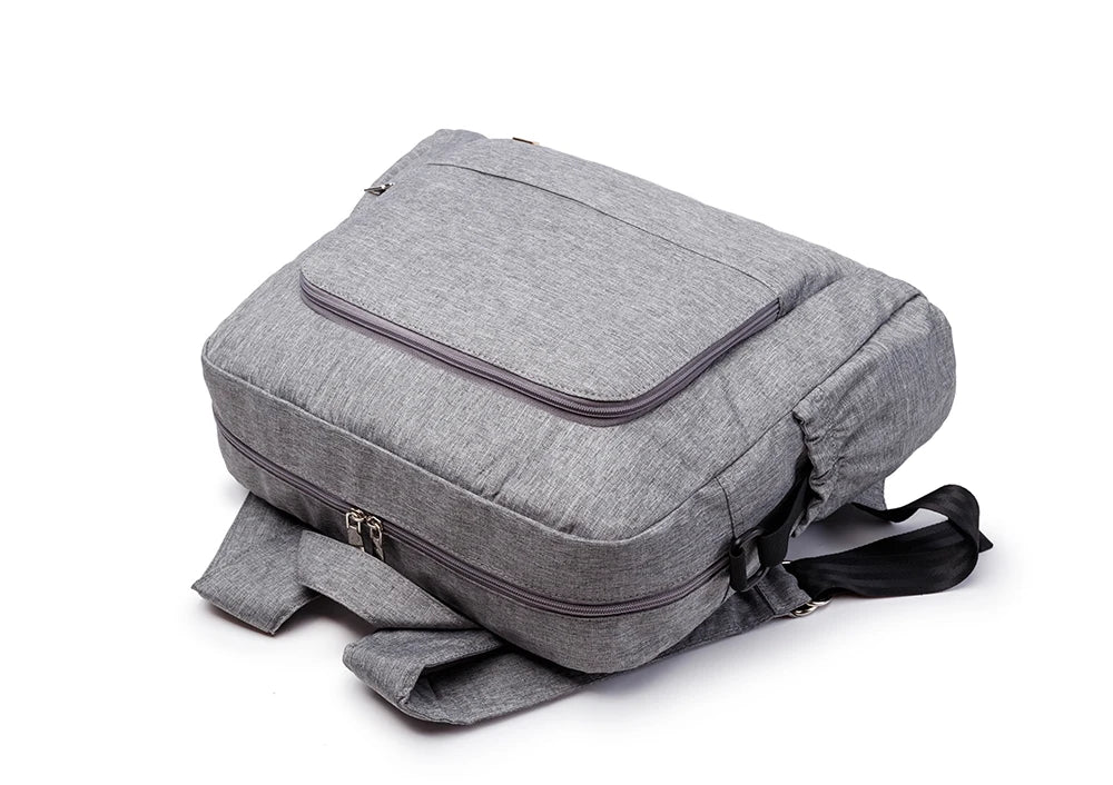 Soboba Solid Diaper Bag Fashion Waterproof Multi-functional Diaper Backpack Nursing Changing Bag for Baby Large Stylish Bag