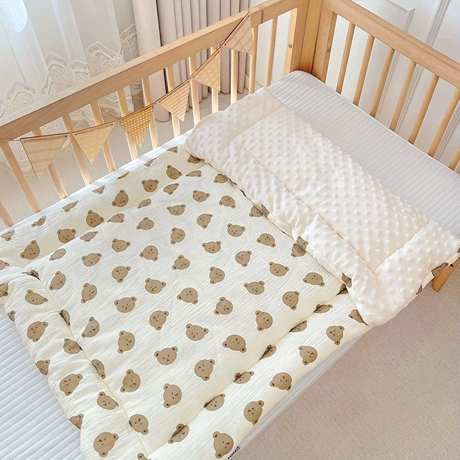 110x63cm Baby Mattress Soft Polyester Double Sided Comfort Perfect for Newborns Youngsters Ideal for Crib Nursery All Season