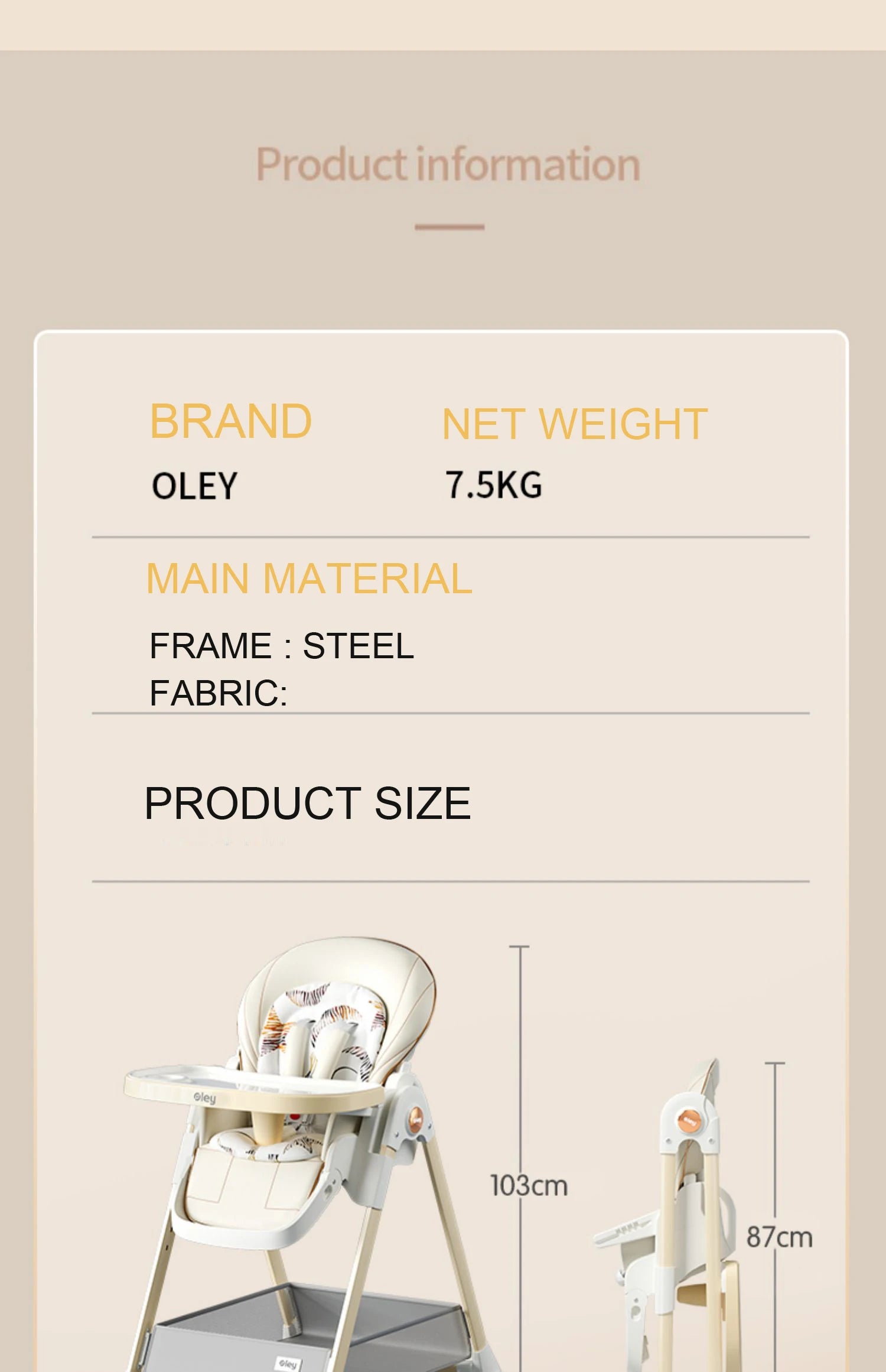 Baby Feeding Chair For Baby High Baby High Eating Chair For mother kids Feeding Baby Dining Folding Chair Children's High Chair