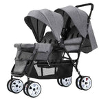 Poussette Double Jumeaux 2-en-1 Pliable