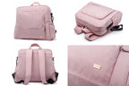 Soboba Solid Diaper Bag Fashion Waterproof Multi-functional Diaper Backpack Nursing Changing Bag for Baby Large Stylish Bag