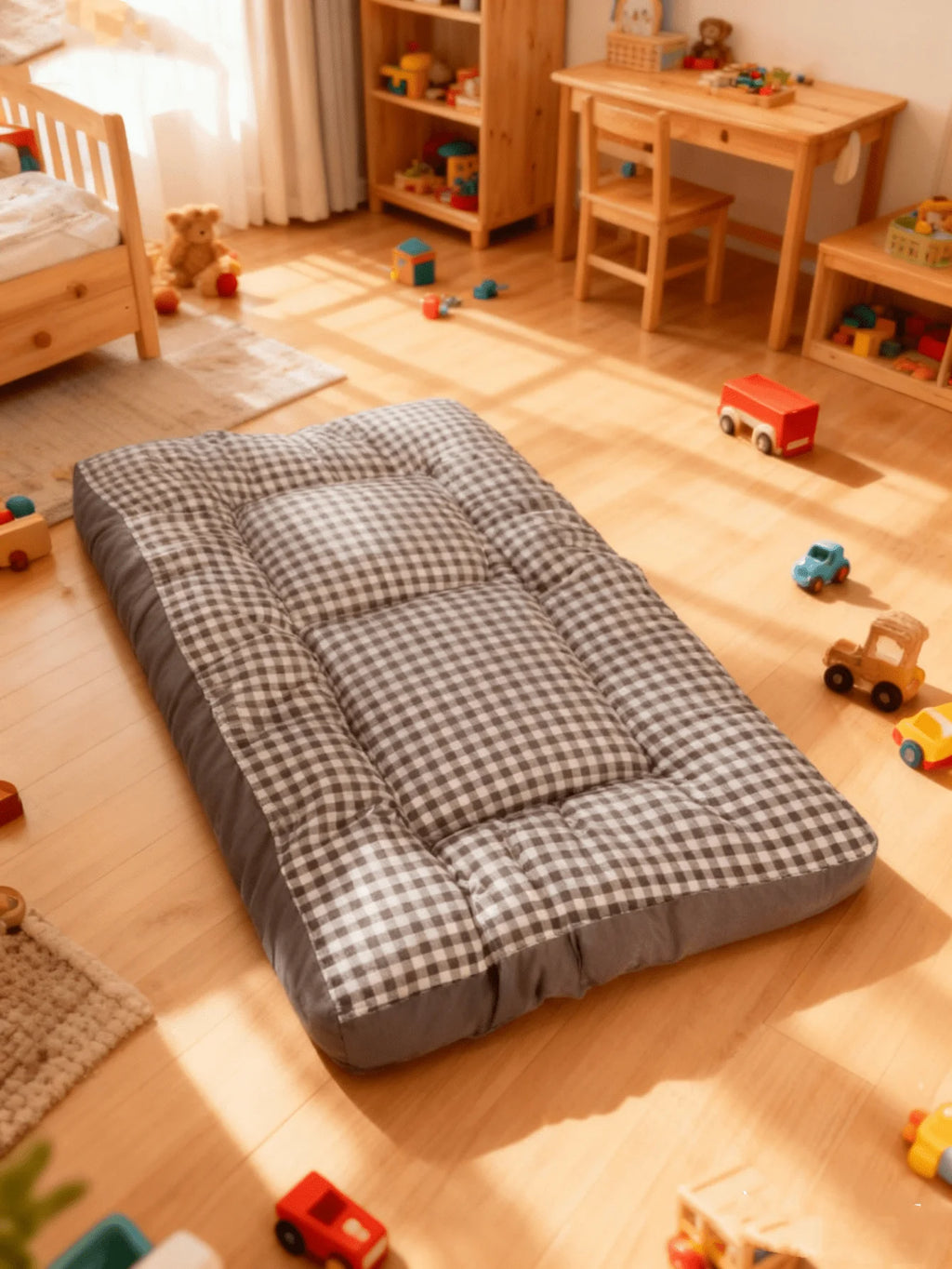 Children's Lace Cushion Gauze Beanie Velvet Mattress Warm Newborn Mattress Autumn and Winter Cotton Washable Baby Mattress