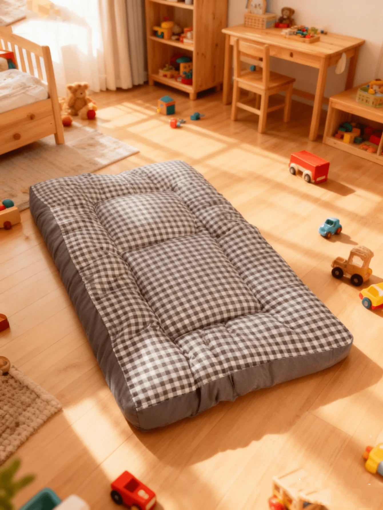 Children's Lace Cushion Gauze Beanie Velvet Mattress Warm Newborn Mattress Autumn and Winter Cotton Washable Baby Mattress