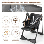 Baby High Chair 2-in-1 Combo High Chair with Swing Function Height Adjusttion Children High Chair Dining Chair Baby Chair Black