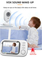 Moniteur vidéo sans fil pour bébé Cdycam New de 3,5 pouces avec vision nocturne, surveillance de la température, audio bidirectionnel et caméra de sécurité.