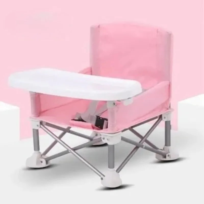 Outdoor Foldable Portable Compact Baby Chair With Safe Belt Good Aluminium Alloy Chair For Travel Camping Picnics High Quality