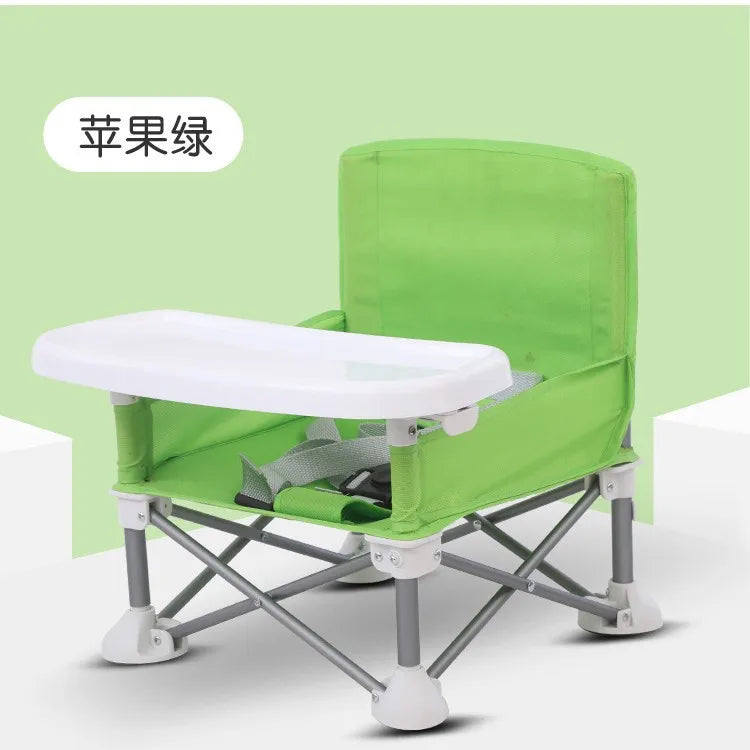Portable Foldable High Chair for Babies Lightweight Travel Feeding Chair with Tray for Toddlers Kids Mealtime