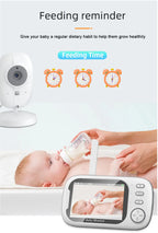 Moniteur vidéo sans fil pour bébé Cdycam New de 3,5 pouces avec vision nocturne, surveillance de la température, audio bidirectionnel et caméra de sécurité.