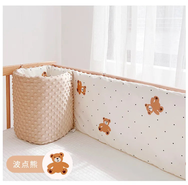 Child Bed Guardrail Fence One Piece Anti-collision Soft Bag Around the Bed Baby Blocking Cloth Detachable and Washable