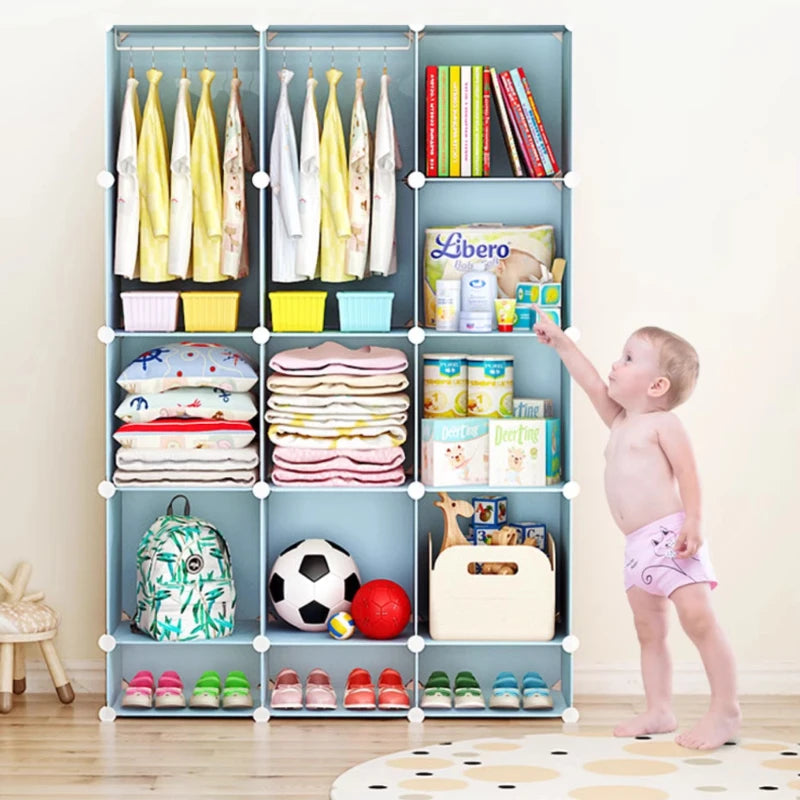 Girl Clothes Wardrobe Baby Dressers Bedroom Kids Children's Closet Clothings Montessori Puerta Corredera Organizer Furniture