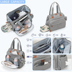 PANGDUBE Large Size Mom Dad Backpack Baby Diaper Bags with Pacifier Bag Nappy Bag for Baby Things Maternity Backpack for Mommy