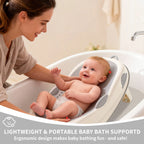 Ergonomic Baby Bath Support Seat Infant Bath Lounger Non-Slip Bath Mat for Infants Baby Bathing Support Bath Frame
