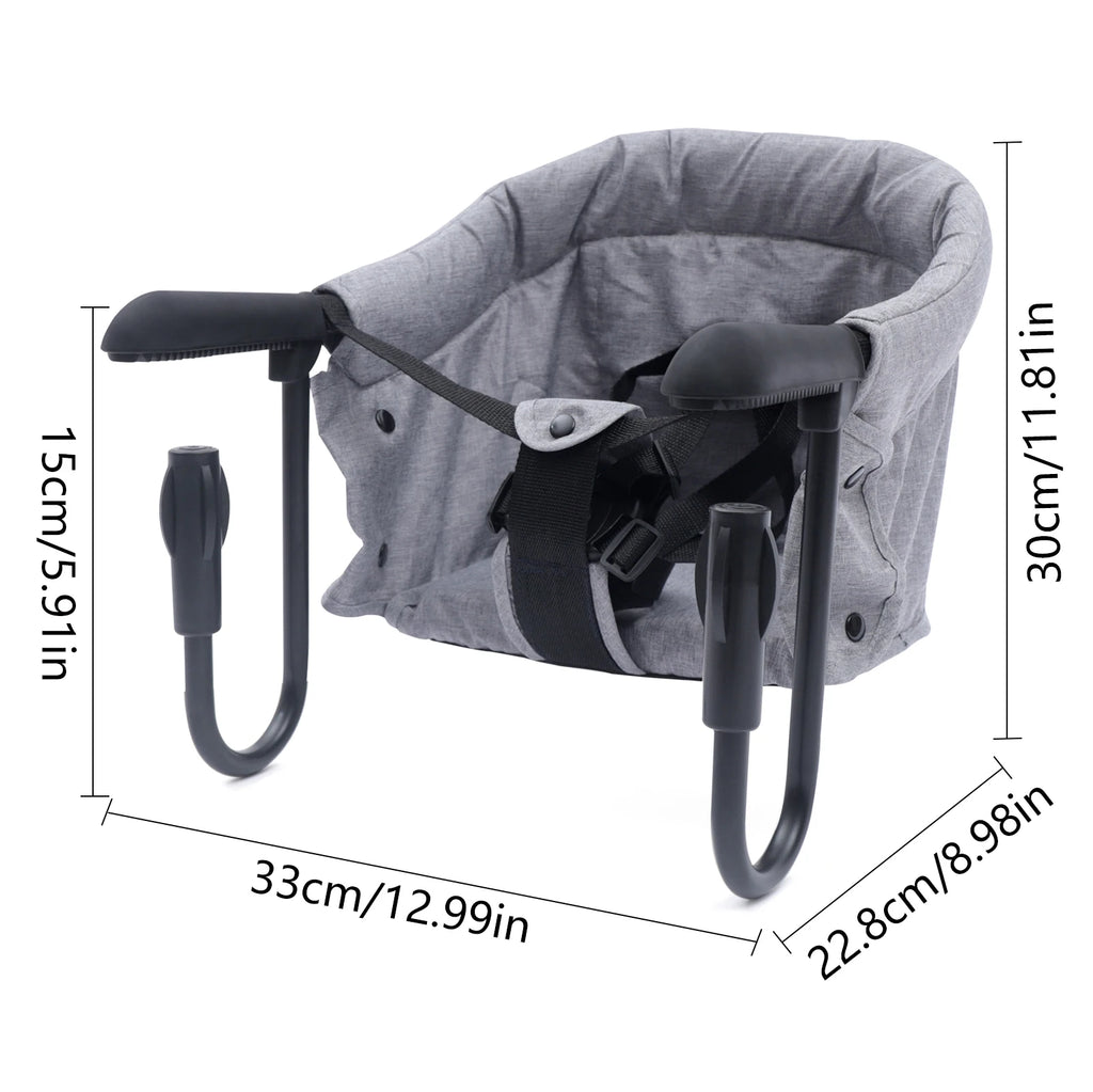 Clip On High Chair Fold-flat Storage Portable Feeding Seat High Load Design Attach To Fast Table Chair For 0-24 Months At Home