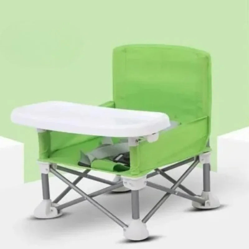 Outdoor Foldable Portable Compact Baby Chair With Safe Belt Good Aluminium Alloy Chair For Travel Camping Picnics High Quality