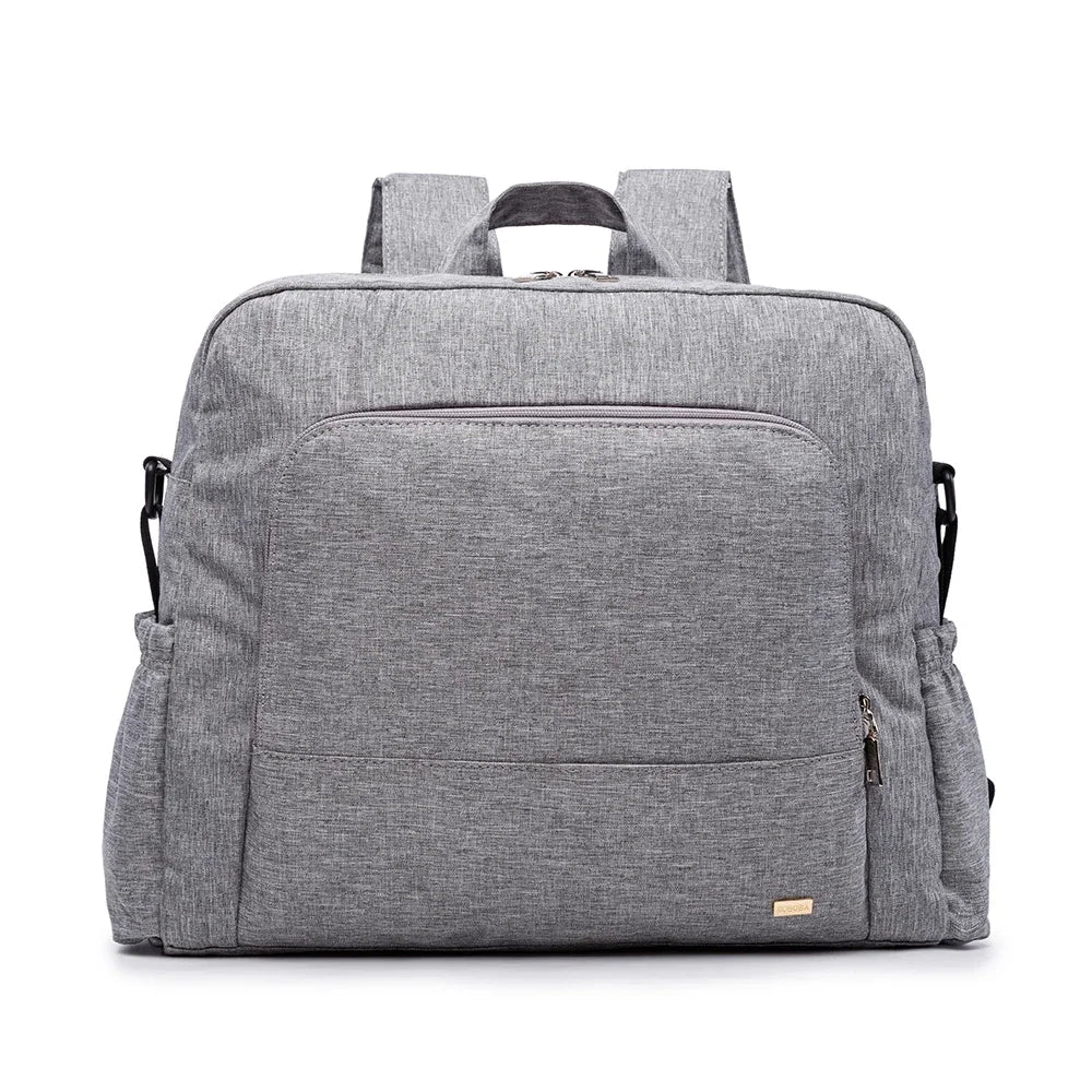 Soboba Solid Diaper Bag Fashion Waterproof Multi-functional Diaper Backpack Nursing Changing Bag for Baby Large Stylish Bag