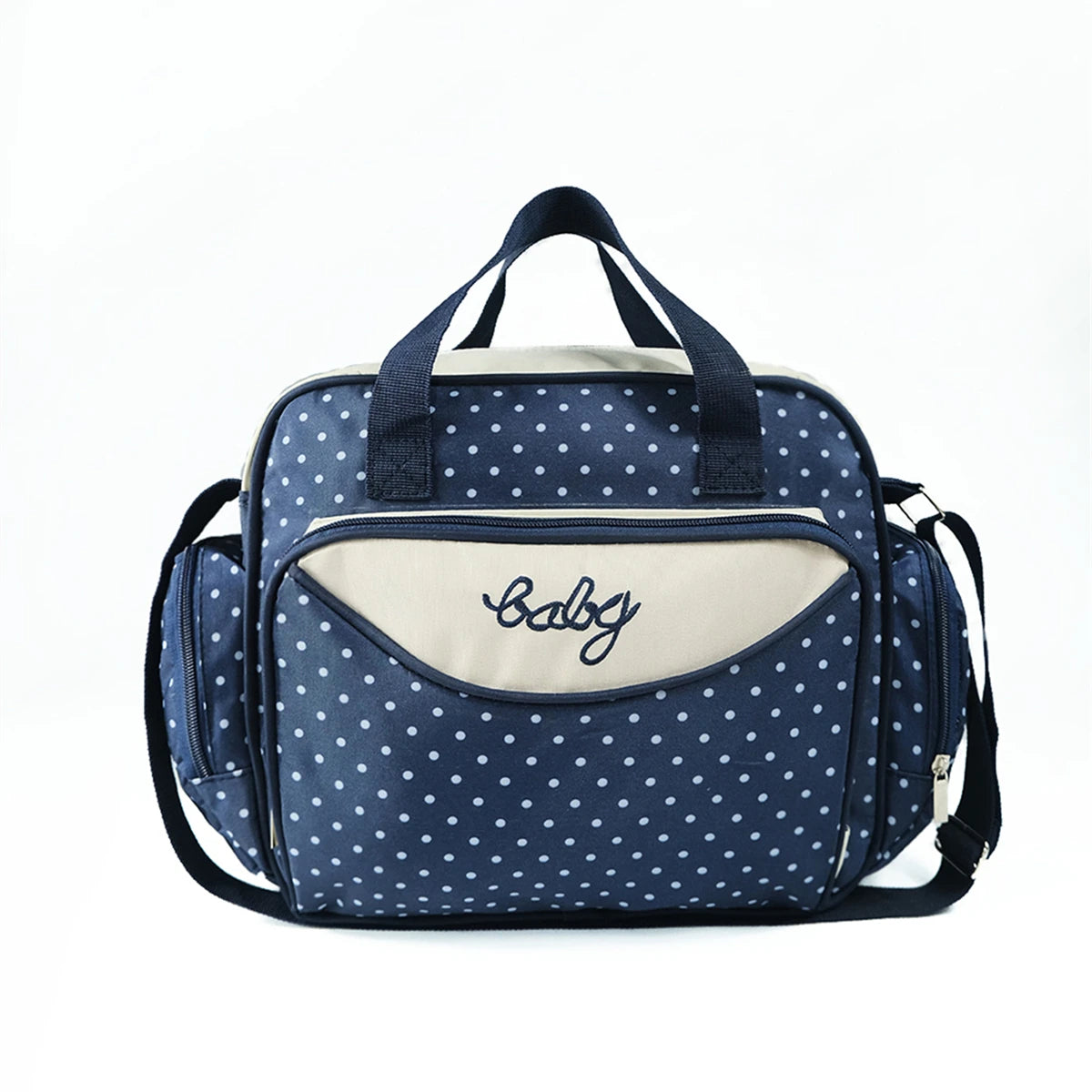 Fashion dot one shoulder mommy bag; Large capacity diagonal cross mother baby bag; Small and lightweight portable diaper bag