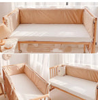 Child Bed Guardrail Fence One Piece Anti-collision Soft Bag Around the Bed Baby Blocking Cloth Detachable and Washable