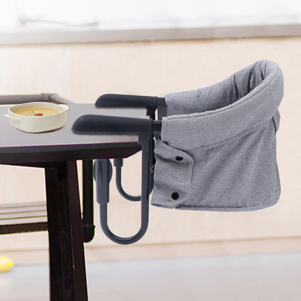 Clip On High Chair Fold-flat Storage Portable Feeding Seat High Load Design Attach To Fast Table Chair For 0-24 Months At Home