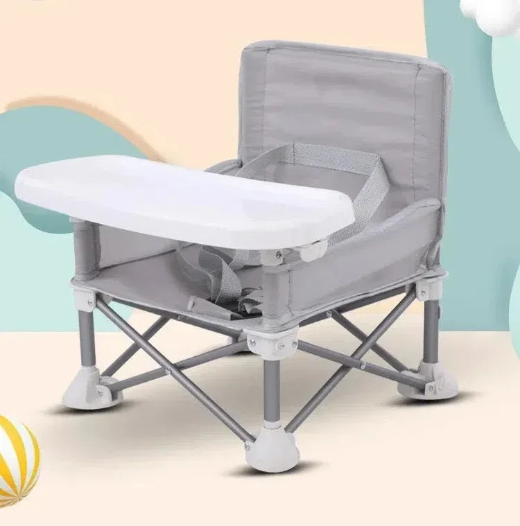Outdoor Foldable Portable Compact Baby Chair With Safe Belt Good Aluminium Alloy Chair For Travel Camping Picnics High Quality