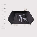 Table à langer pliable avec étagères de rangement Coussin avec échelle de hauteur Grande table à langer 80 x 63 cm