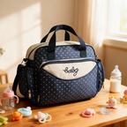 Fashion dot one shoulder mommy bag; Large capacity diagonal cross mother baby bag; Small and lightweight portable diaper bag