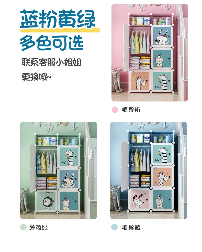 Girl Clothes Wardrobe Baby Dressers Bedroom Kids Children's Closet Clothings Montessori Puerta Corredera Organizer Furniture