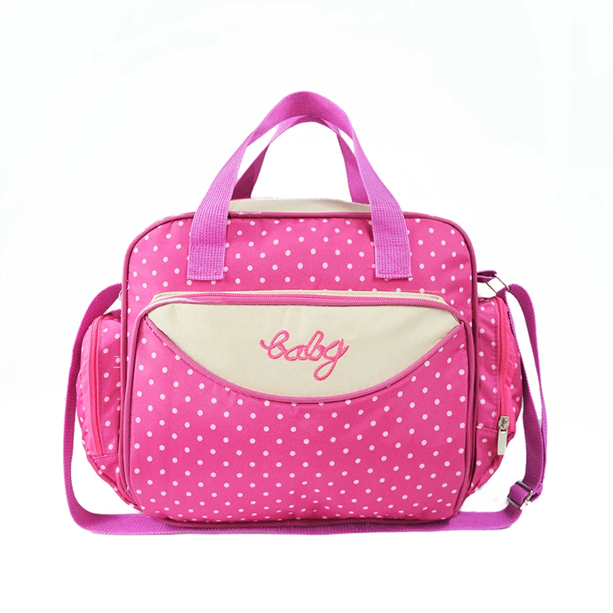 Fashion dot one shoulder mommy bag; Large capacity diagonal cross mother baby bag; Small and lightweight portable diaper bag