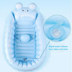 Folding Inflatable Baby Bathtub Soft Safe Anti-slip Bottom Inflatable Child's Shower Basin Portable Home Travel Folding Bathtub