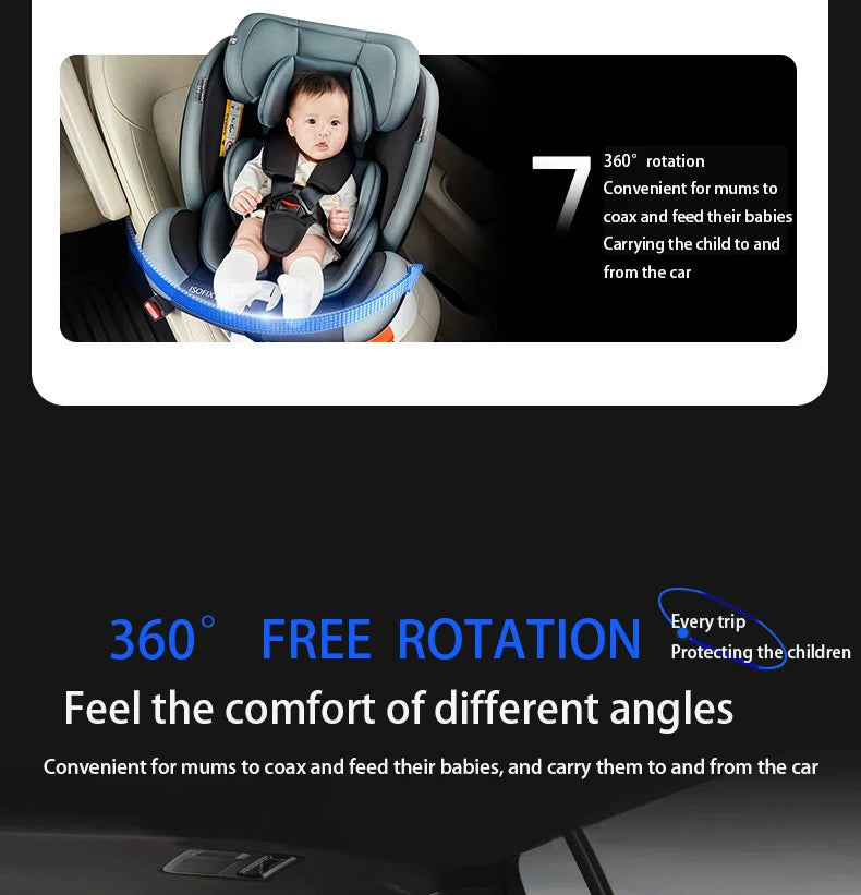 Baby Car Seat ISOFIX car seat Infant Safety Car Seats Child Safety Convertible Child Safety Car Seats 360° Rotatable ECE R129