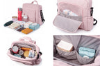 Soboba Solid Diaper Bag Fashion Waterproof Multi-functional Diaper Backpack Nursing Changing Bag for Baby Large Stylish Bag