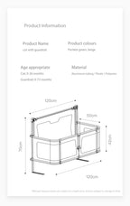 Simple and Lightweight Baby Cot Dual-use Comfortable Toddler Baby Bed within Bed Safety Protection Easy To Install Bedside Crib