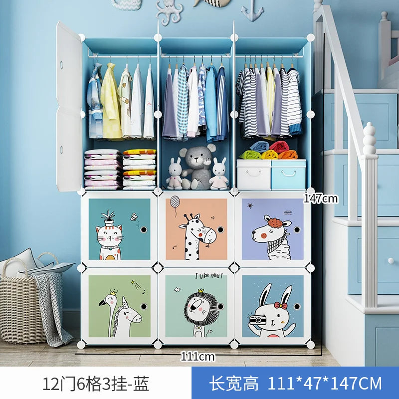 Girl Clothes Wardrobe Baby Dressers Bedroom Kids Children's Closet Clothings Montessori Puerta Corredera Organizer Furniture