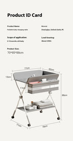Multifunctional Baby Diaper-Changing Table Adjustable Baby Baby Caring Table Newborn Removable Folding Diaper Changing Table